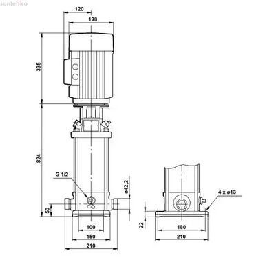 Электронасос скважинный Grundfos 3-33 A-P-A-V-HQQV 3x400D 5 96513480