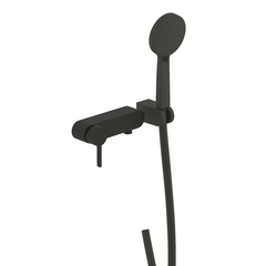 Настінний змішувач для душа DEVIT LAGUNA 84126110B з душовим набором, чорний матовий