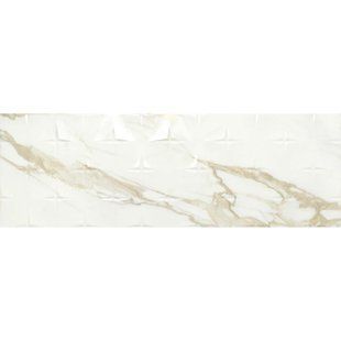 Плитка ADAGGIO GOLD FLASH RECT, Біла глина, глянцевая, глазированная, структурированная