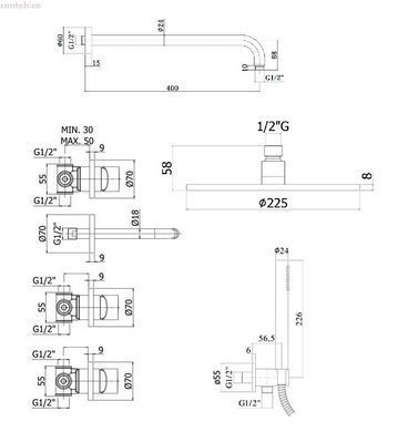 Душевая система скрытого монтажа Paffoni Shower хром KITLIG011CR/225