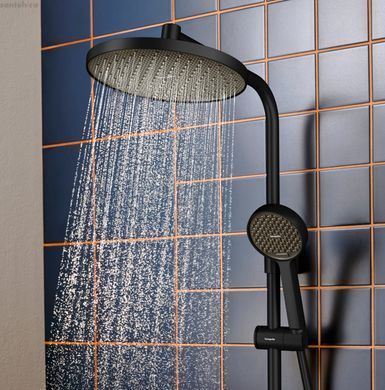 Душевая система Hansgrohe Activera S 240 1jet EcoSmart Reno Varia черный матовый 28074670 без смесителя