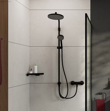 Душевая система Hansgrohe Activera S 240 1jet EcoSmart Reno Varia черный матовый 28074670 без смесителя
