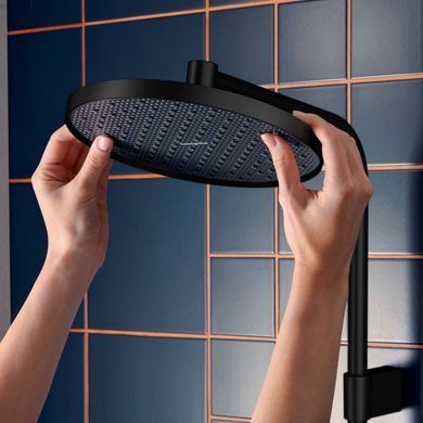 Душевая система Hansgrohe Activera S 240 1jet EcoSmart Reno Varia черный матовый 28074670 без смесителя