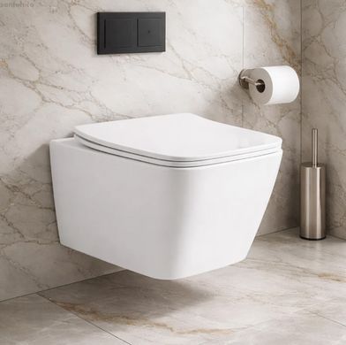 Унітаз підвісний Devit Balance Square Vortex Flush DBS71051111W із сидінням Soft Close