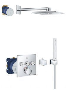 Душевая система скрытого монтажа Grohe Grohtherm SmartControl + Rainshower 310 SmartActive Cube хром 3470600A