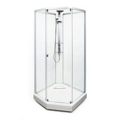 Ido Showerama 10-5 Comfort 90х80 см, профиль белый, прозрачное стекло 558.235.00.1
