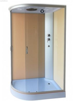 Душевой бокс GM 120x80 (Профиль - сатин, стекло - серое) GM-1510 правый