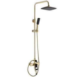 Душовий гарнітур REA SOUL GOLD BLACK MATT золотий матовий з виливом REA-B9962