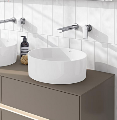 Раковина накладна Villeroy & Boch Collaro CeramicPlus 40 см белый матовый 4A1840RW