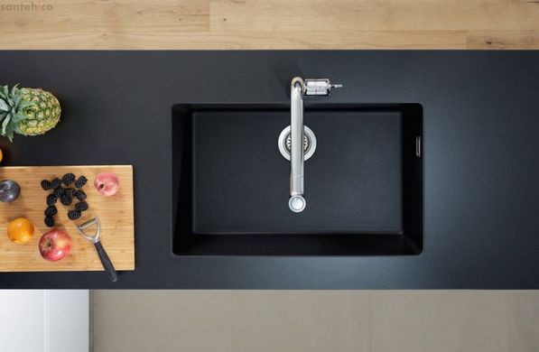 Мийка для кухні під стільницю Hansgrohe S51 S510-U660 SilicaTec чорний графіт 43432170