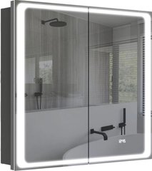 Зеркальный шкаф Aquarius Modena 80 см графит 70930205 с Led подсветкой