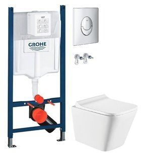 Инсталляция Grohe Rapid SL 38721001 3 в 1 + Унитаз подвесной Koller Pool Trend Tornado 3.0 TR-0490-RQ3 с сиденьем Soft Close