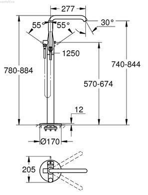 Змішувач для ванни Grohe Essence хром 25248001