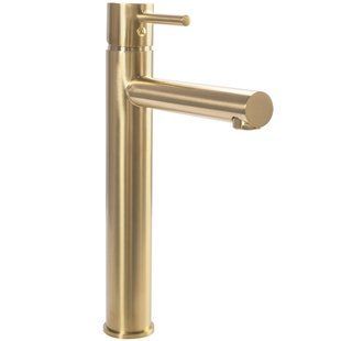 Смеситель для раковины (умывальника) REA TESS L.GOLD MAT золотой высокий REA-B5660