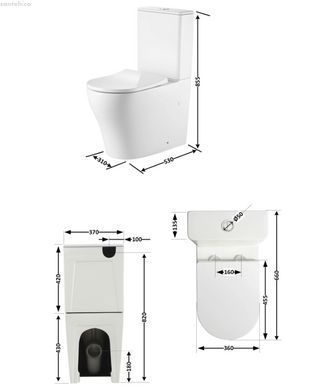 Унітаз підлоговий Qtap Virgo Ultra Quiet QT18226092AW з бачком і сидінням Soft Close