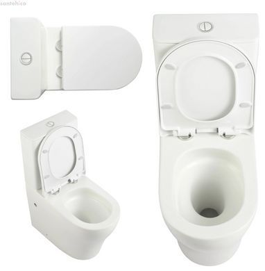 Унітаз підлоговий Qtap Virgo Ultra Quiet QT18226092AW з бачком і сидінням Soft Close