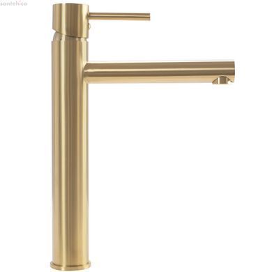 Смеситель для раковины (умывальника) REA TESS L.GOLD MAT золотой высокий REA-B5660