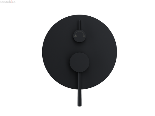 Душовий гарнітур прихованого монтажу Corsan LUGO BLACK + BOX чорний Z03MBL