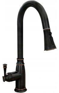 Змішувач для раковини (умивальника) REA DECO OLD BLACK чорний високий REA-B0182