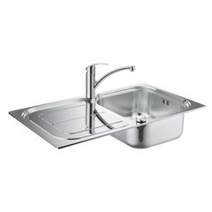 Набор кухонная мойка Grohe EX Sink 31565SD0 K300 + смеситель Eurosmart 33281002