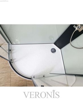 Гидромассажный бокс Veronis 120х80 (Профиль - черный, стекло - прозрачное) BN-4-120 правый