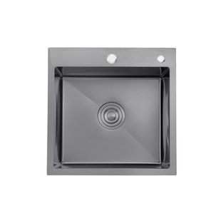 Кухонная мойка из нержавеющей стали Kroner KRP PVD Schwarze-5050HM CV022793