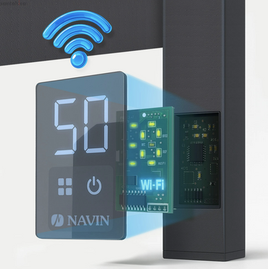 Полотенцесушитель электрический Navin Авангард X 480x800 Sensor с WI-FI черный муар 12-272055-4880 правая