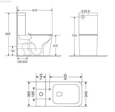 Унитаз напольный Qtap Tern Ultra Quiet QT17226003AW с бачком и сиденьям Soft Close