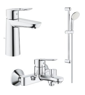 Набір змішувачів для ванни Grohe BauEdge M 3 в 1 хром 123367M