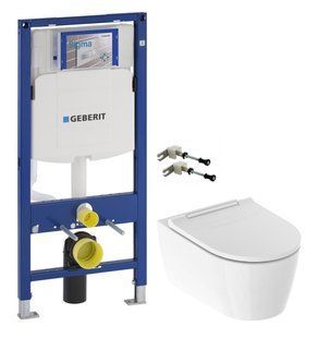 Інсталяція Geberit Duofix 111.300.00.5 + Унітаз підвісний Geberit One TurboFlush 500.202.01.1 з сидінням Soft Close