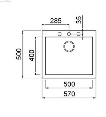 Кухонная мойка Teka Forsquare 50.40 TG черный 115230005