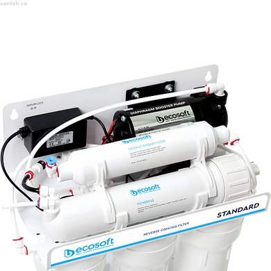 Змішувач на дві води AM.PM LIKE F8007700 + Фільтр зворотного осмосу Ecosoft Standard MO550PECOSTD з помпою