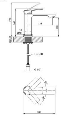 Набір змішувачів Kroner Makon 3 в 1 хром CVS30155