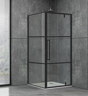 Душевая кабина Dusel DL198BP+DL196BP Black Matt Paint 900x900x1900