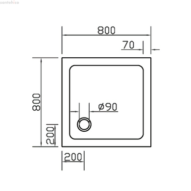Душевой поддон EGER SMC 80х80 квадратный 599-8080S