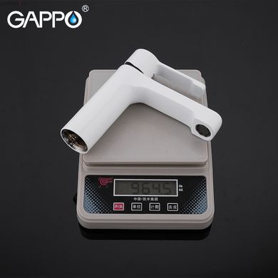 Змішувач для умивальника GAPPO G1002-8, білий/хром