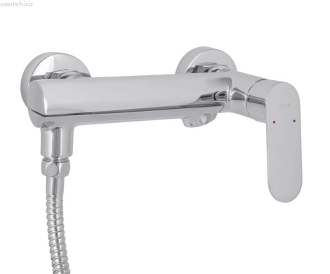 Змішувач для ванни Qtap Evia хром QTEVI260CRM47578 з душовим гарнітуром