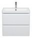 Тумба подвесная Аква Родос Акцент Люкс 60 см белый матовый АР000112184 с раковиной Bar