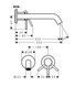 Смеситель для раковины Hansgrohe Tecturis S 225 сатин 73351800