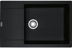 Кухонная мойка Franke Maris MRG 611-78XL (114.0631.438) гранитная – врезная – оборотная – цвет Черный матовый