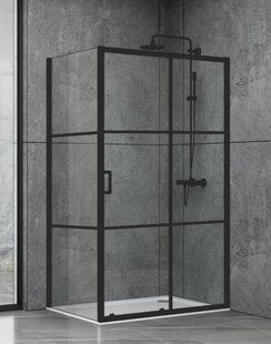 Душова кабіна Dusel 120x90 (Профіль - чорний, скло - прозоре) 518592