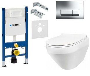 Инсталляция Geberit Duofix 458.178.21.1 + Унитаз подвесной Am Pm Spirit FlashClean C701700WH