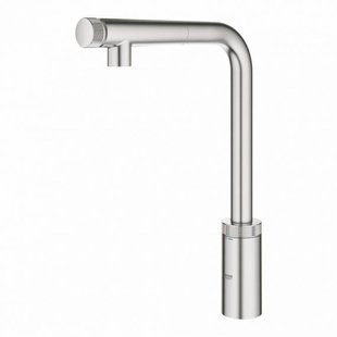 Змішувач для кухні Grohe Minta SmartControl з висувним виливом суперсталь 31613DC0