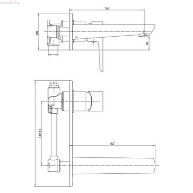 Змішувач для раковини IMPRESE BRECLAV VR-05245W хром/білий, 35 мм