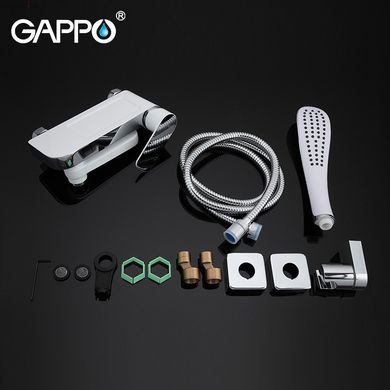 Змішувач для ванни GAPPO G3248, білий/хром