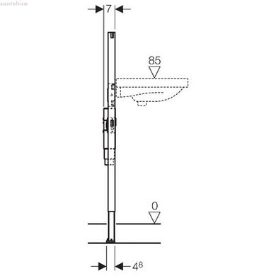 Geberit Duofix монтажный элемент для раковины, с сифоном скрытого монтажа, высота 112 см