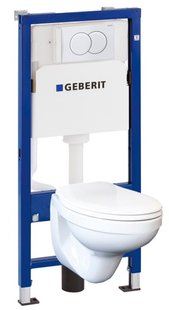 Инсталляция с унитазом Geberit Duofix PRO 20 с белой клавишей смыва 118.315.11.1