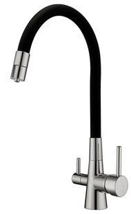 Змішувач для кухні Fabiano FKM 3126 SS Flex Inox нержавіюча сталь 8231.401.1711 під фільтровану воду