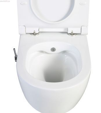 Інсталяція Geberit Duofix 458.103.00.1 з клавішею Delta50 хром глянсовий + Унітаз підвісний з функцією біде Mixxus Premium Ellipse-1301-R MP6659 із сидінням Soft Close