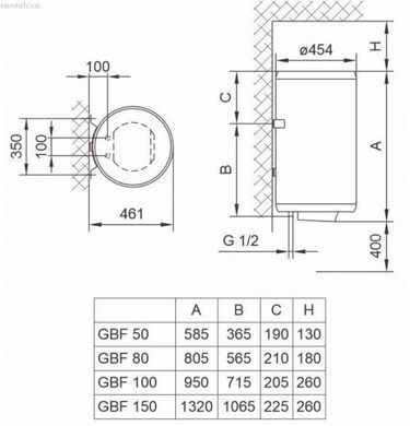 Водонагрівач накопичувальний Tiki 50 л Comfort S 50V9 700146